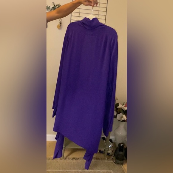 !!RARE!! Vintage NWOT SKULLZ LONDON Purple OS 3X ?PLUS Flowing Blouse Jacket - Picture 14 of 15